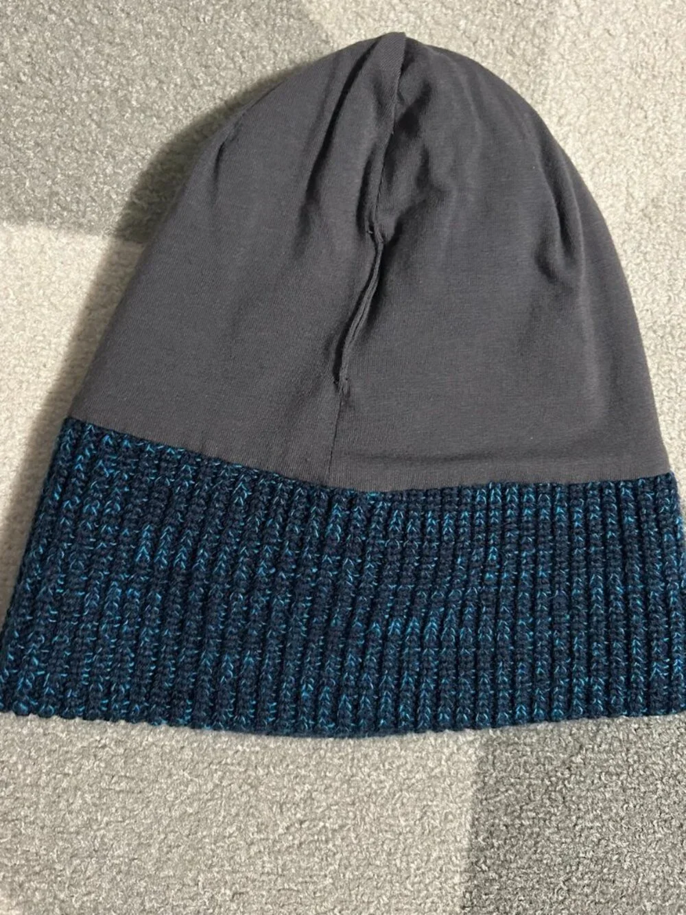 The North Face Unisex Salty Dog Navy/Teal Jersey-Lined Beanie Hat